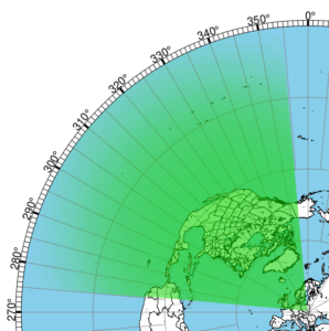 Map generated with NS6T Azimuthal Map generator